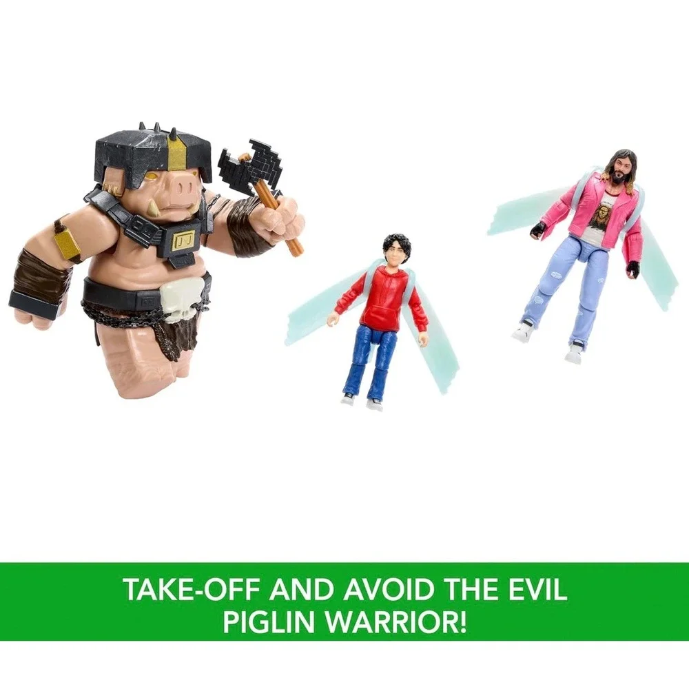 Mattel A Minecraft Movie Well-Crafted Escape Piglin Warrior Jack Black Steve Set